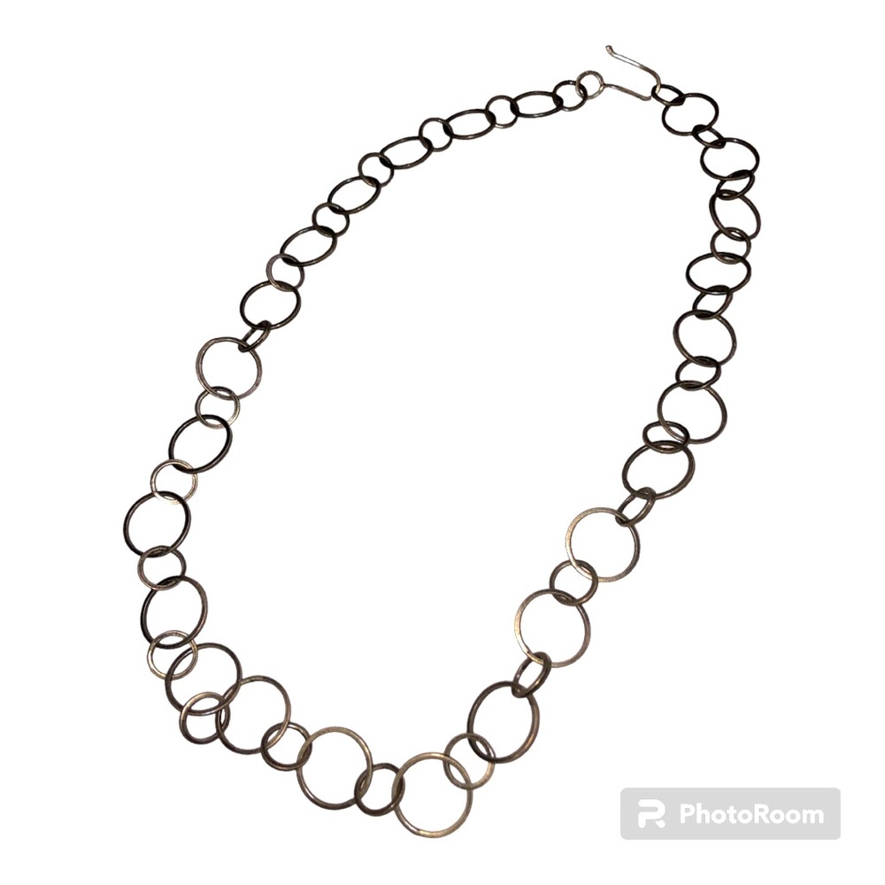 Gun metal grey chain belt